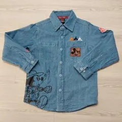 BABYDOLL ディズニー ミッキー デニムシャツ120 長袖