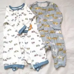 BREEZE 動物柄・自転車柄ロンパース 80 2点セット