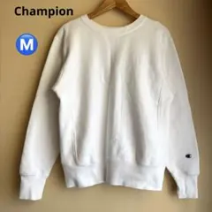 Champion チャンピオン ポイントロゴ スウェット M ホワイト 裏毛