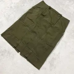 LACOSTE ラコステ コットンスカート カーキ 38サイズ