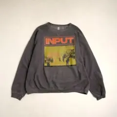 古着 INPUT グラフィックプリントスウェット グレー/DZ46