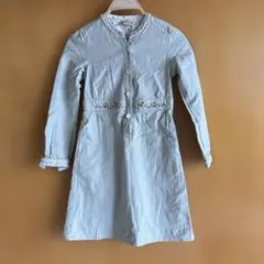 ファミリア⭐️fdash 刺繍入りデニム風ワンピース 130