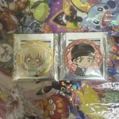 名探偵コナン　ロリポップ　ミニキャラ　缶バッジ2個セット　安室透　赤井秀一