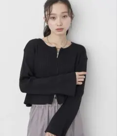 ダブルジップカーディガン