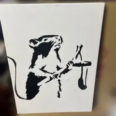 Banksy Rat アートパネル キャンバス