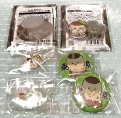 《5種6個セット》ちいかわ くりまんじゅう アクリルチャーム ミラー 缶バッジ