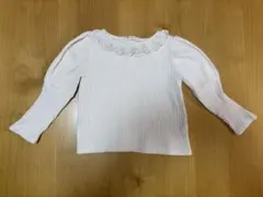 レース襟 長袖カットソー