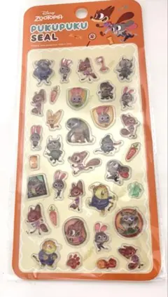 新品　ディズニー ズートピア ぷくぷくシール