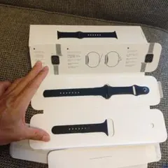 【新品】純正アップルウォッチ45mm スポーツバンド・ミッドナイト