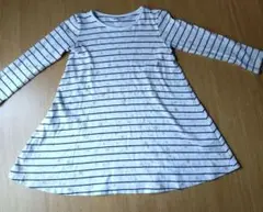 120cm GLOBAL WORK ストライプ星柄Aラインワンピース