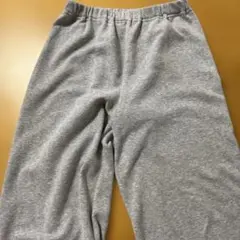 須*生様 グレーのフリースジョガーパンツ　L