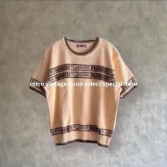 昭和レトロサマーニット　平成レトロ　90s 80s レトロコーデ　Y2K 古着