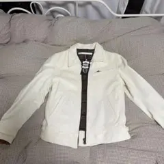 スタークハウツ　ホワイト　革ジャン　L レディース