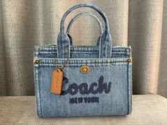 【美品】Coach コーチ　カーゴトート20 デニム トートバッグ