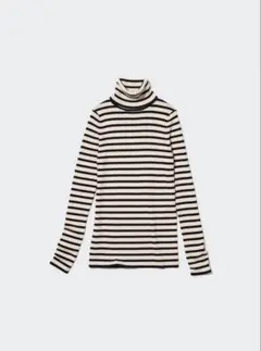 メリノリブタートルネックセーター　L