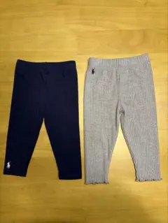 新品未使用　ベビー服　ラルフローレン　グレー ネイビー　レギンス