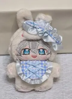 N04 にじまるっと ぬい服 ヘッドドレス うさぎ 水色 白 - メルカリ