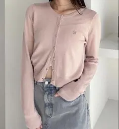 Heatherピンク カーディガン