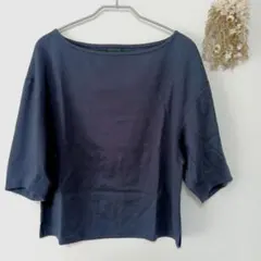 Spick and Span ボートネックTシャツ ネイビーのサムネイル