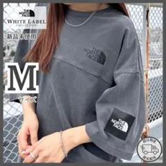 韓国　ノースフェイス　ダメージ　Tシャツ　白　M 新品　ウォッシュ加工　L 正規 THE NORTH FACE - 韓国 ノースフェイス ダメージ Tシャツ 白 M 新品