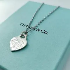 美品】ティファニー ミルグレイン ハート Love Heart ネックレス