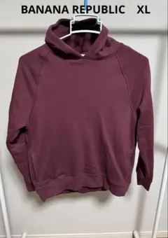 バナナリパブリック　パーカー　スウェット生地　バーガンディー　XL