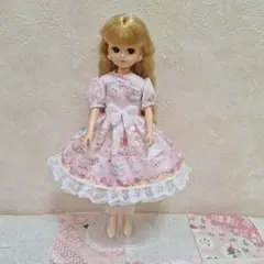 リカちゃんサイズハンドメイドワンピース&ピアスNo.2320・2321双子