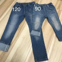 eaB デニムパンツ ジーンズ 90&120セット