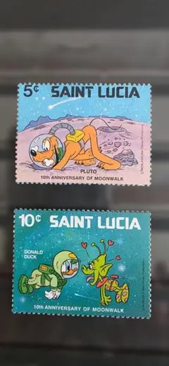 ディズニー切手2枚