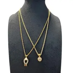 美品　ニナリッチ　ネックレス　ゴールド　カラーストーン　2本セット　まとめ