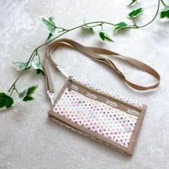 LeSportsac レスポ マルチケース ショルダー紐付き ドット柄