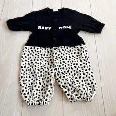 BABY DOLL ドット柄ロンパース