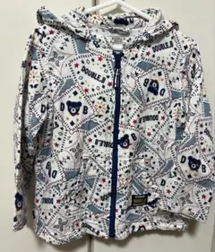 ミキハウス ダブルビー パーカー コットン 薄手 100