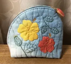 ハワイアンキルト　ハンドメイド　ポーチ(小)
