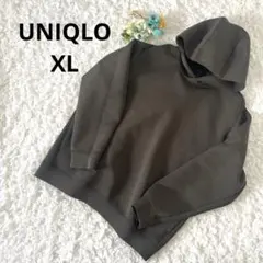 ユニクロ　ウルトラストレッチドライスウェットプルパーカー　メンズ　カーキ　XL