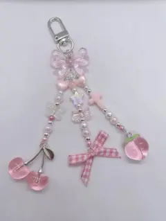 韓国ビーズキーホルダーコレクトブック 韓国 y2k 平成 リボン チャーム