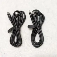 匿名配送✨USB TypeC ケーブル 2M 2本 ブラック