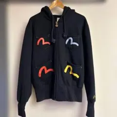 r*5様 EVISU ジップアップパーカー　42サイズ　刺繍カモメ 裏起毛　メニのサムネイル