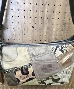 ⭐︎coach 00s 90s パッチワーク バッグ レザー y2k ギャル レア