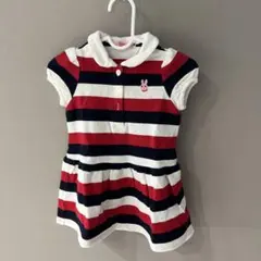 ミキハウスストライプ襟付きワンピース 90サイズ