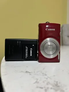 Canon IXY180 赤 コンパクトデジタルカメラ 本体 バッテリー 充電器 Canon IXY コンパクトデジタルカメラ 赤 充電器 バッテリー付き 動作品