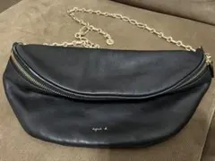 agnes b. アニエスベー　ボディバッグ　ショルダー　シープレザー