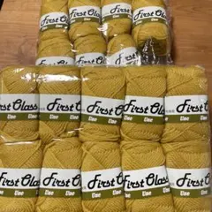 【une】First Class イエロー 毛糸 17玉セット