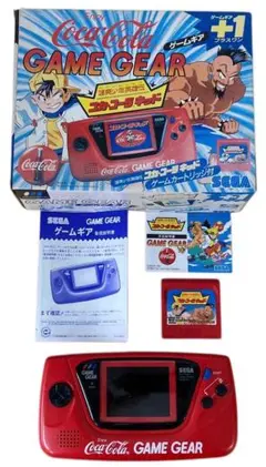 【電池付】コカ・コーラキッド　ゲームギア　箱、説明書完備　平成初期レトロ 電池付】コカ・コーラキッド ゲームギア 箱、説明書完備 平成