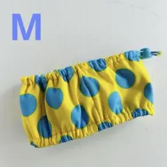 ポルカドット　イエロー　犬用　ネッククーラー ハンドメイド　犬　M