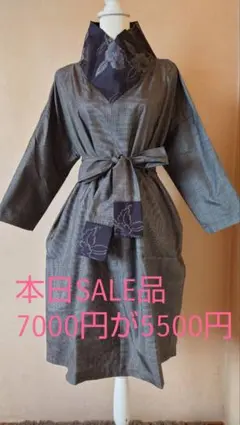 ♡着物リメイク♡大島紬チュニックワンピース‪ෆ ̖́-‬