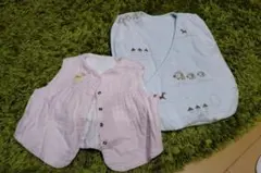 PGガーゼ　ベスト　サイズ70　リバーシブル　赤ちゃん本舗ベスト２枚セット