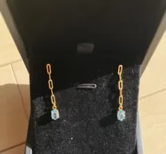 【未使用】ブルートパーズピアス