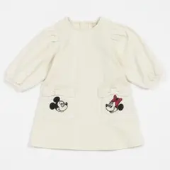 【新品】プティマイン ミッキーミニーデニムワンピース 100 姉妹