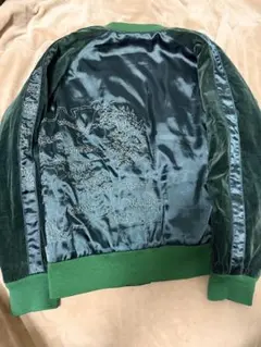 JOHN BULL 虎龍 別珍 サテン 日本限定 スカジャン vintage 緑